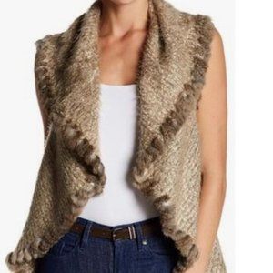 Love Token Rabbit Fur trimmed vest